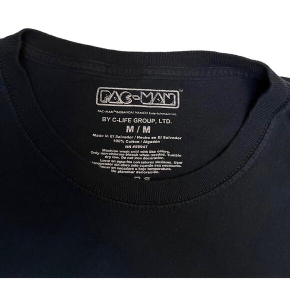 Pac-Man Graphic Long Sleeve Shirt Men’s M – Ghosts & Japanese Print Sleeves - Picture 5 of 9